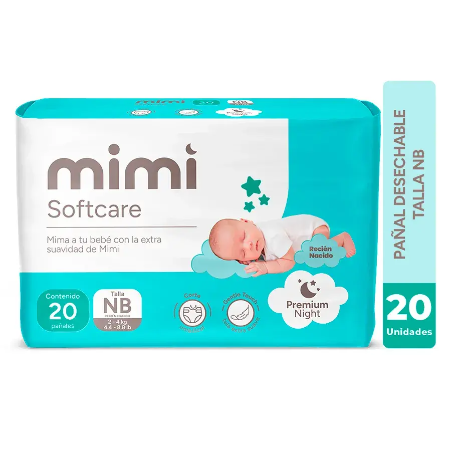 Pañal Mimi Sofcare Recién Nacido – Bolsa 20 UN